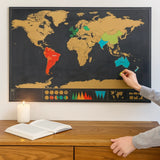 Scratch-Off World & USA Map Set