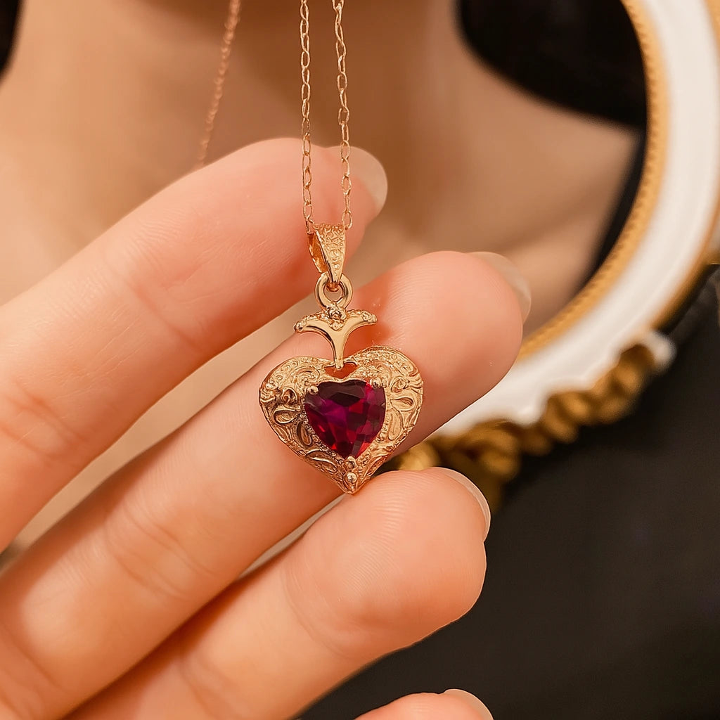 FS Garnet™ Heart Necklace