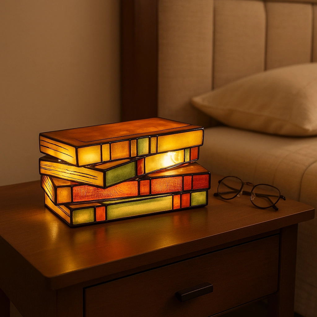 Resin Stacked Books Lamp