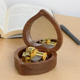 Heart-Shaped Walnut Musical Keepsake