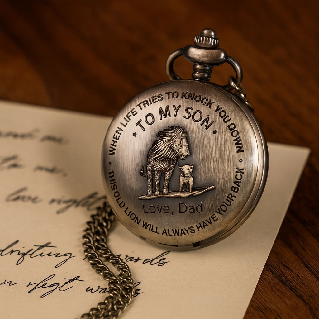Engraved Pocket Watch for Son