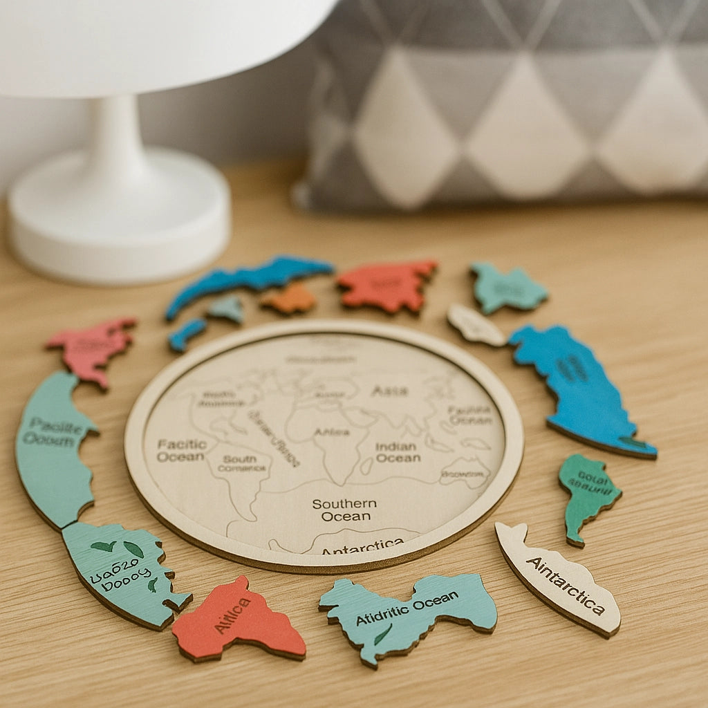 Wooden World Map Puzzle