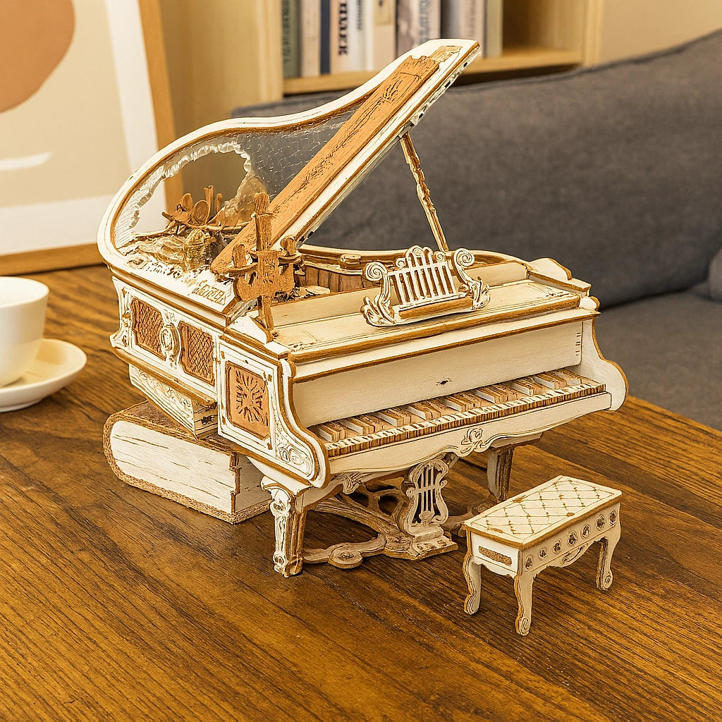 Wooden 3D Music Box Puzzle Set