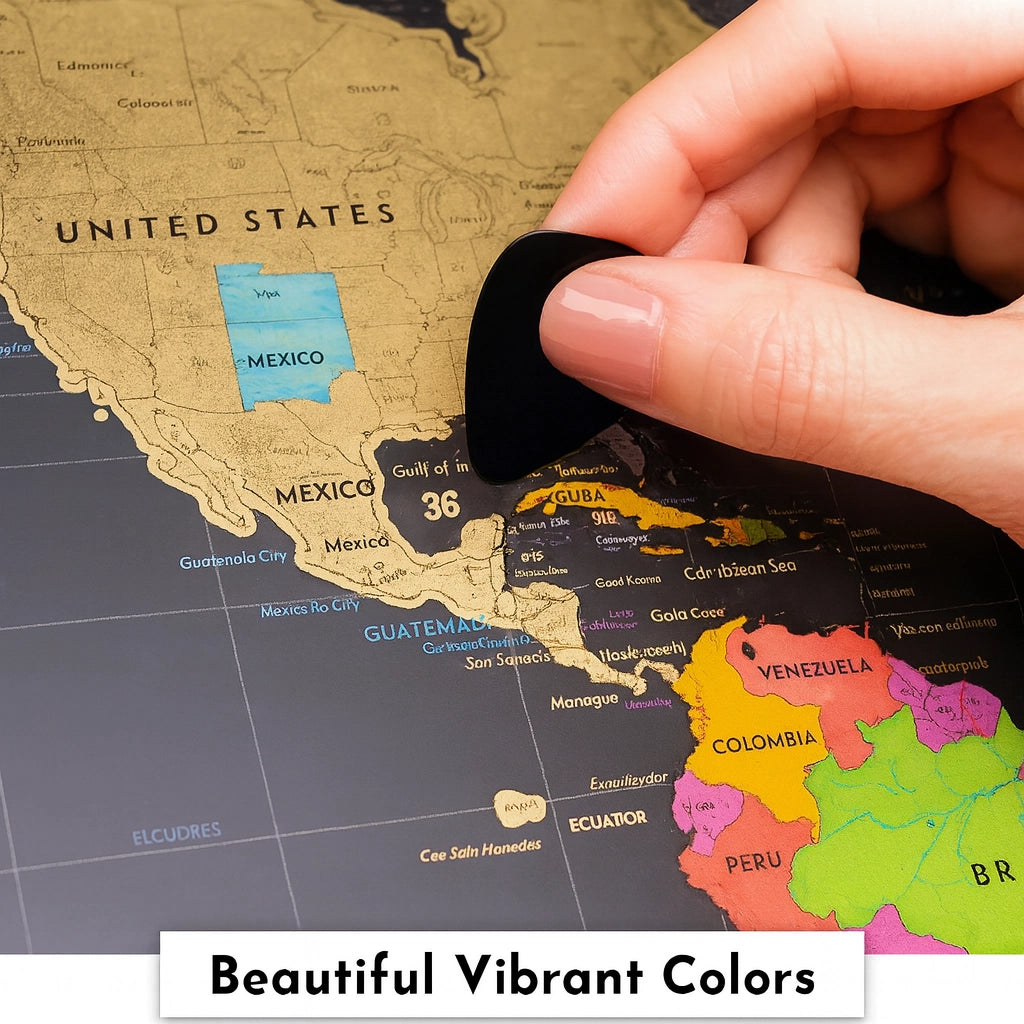 Scratch-Off World & USA Map Set