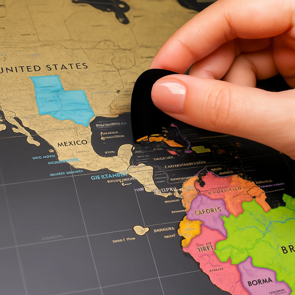 Scratch-Off World & USA Map Set