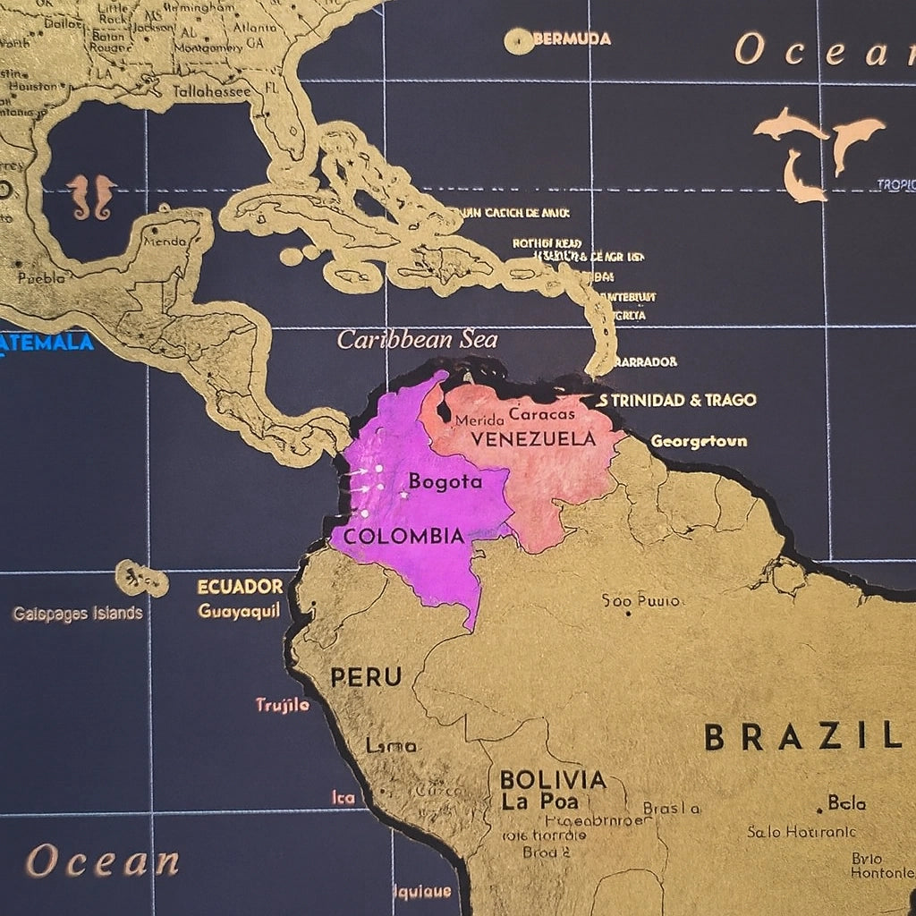 Scratch-Off World & USA Map Set