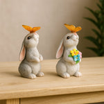 Solar Bunny Garden Statue
