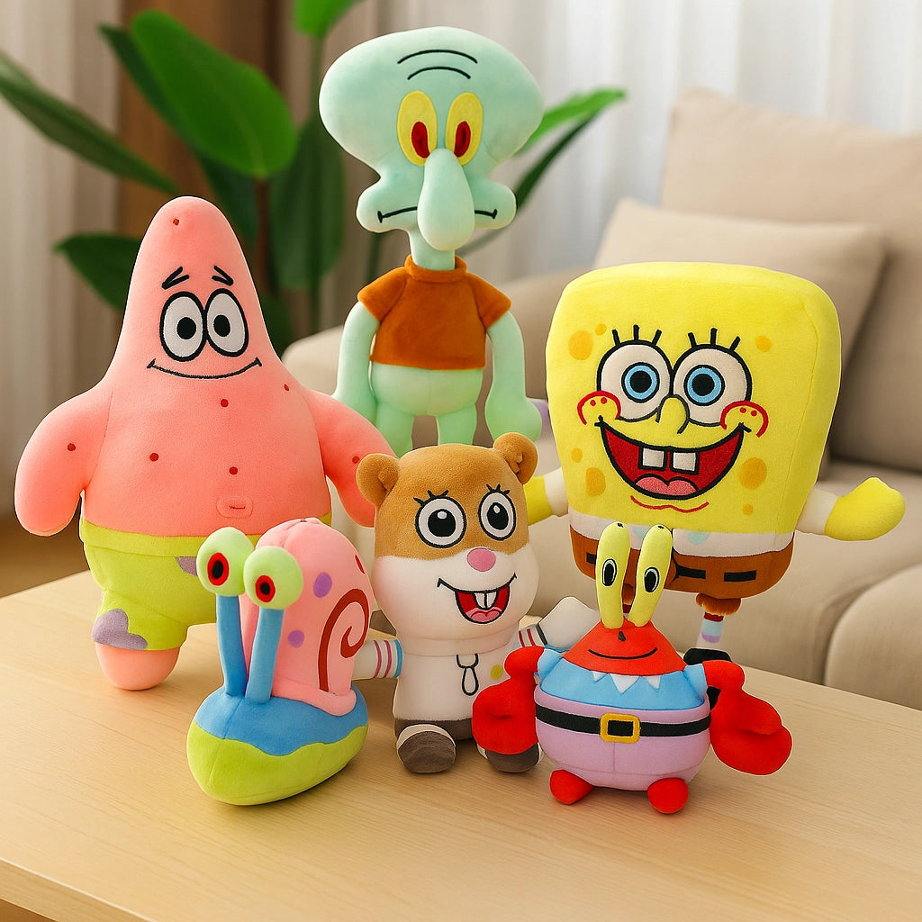 SpongeBob Cartoon Plush Set