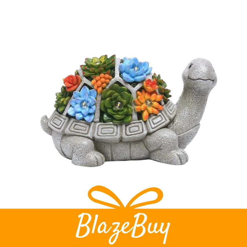 Solar Turtle Garden Statue