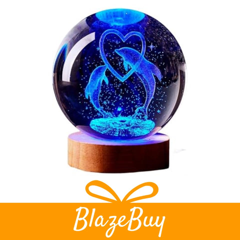 Dolphin Crystal Ball Lamp