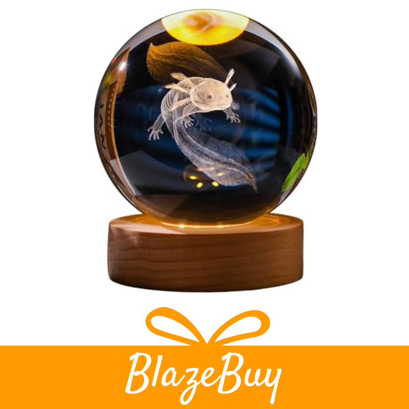 Axolotl Crystal Ball Lamp