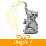 Solar Elephant Garden Statue