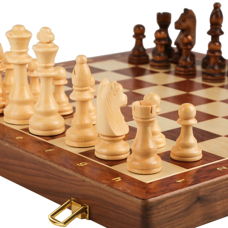 Walnut Folding Chess Set