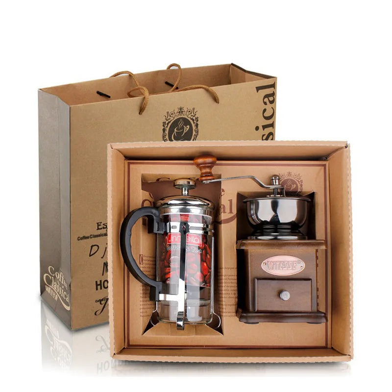 French Press Coffee Grinder Set