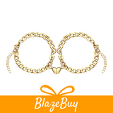Couple Cuban Chain Bracelet Set