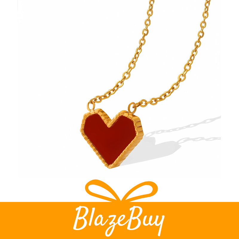 Dainty Red Heart Necklace