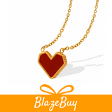 Dainty Red Heart Necklace