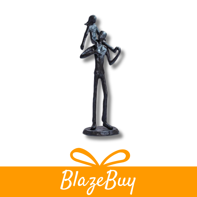 Dad & Daughter Iron Figurine