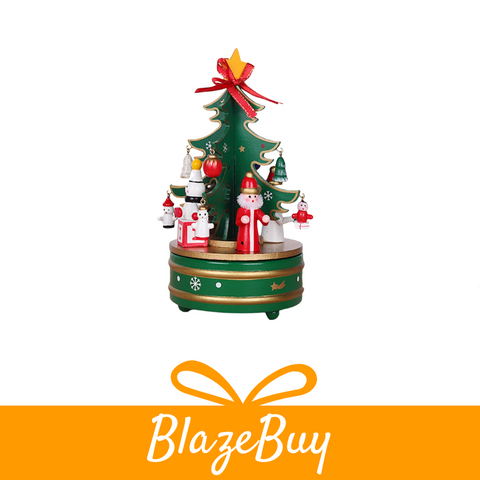Wooden Christmas Music Box Collection