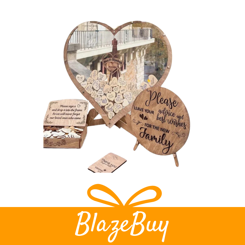 Rustic Heart Frame Guest Book