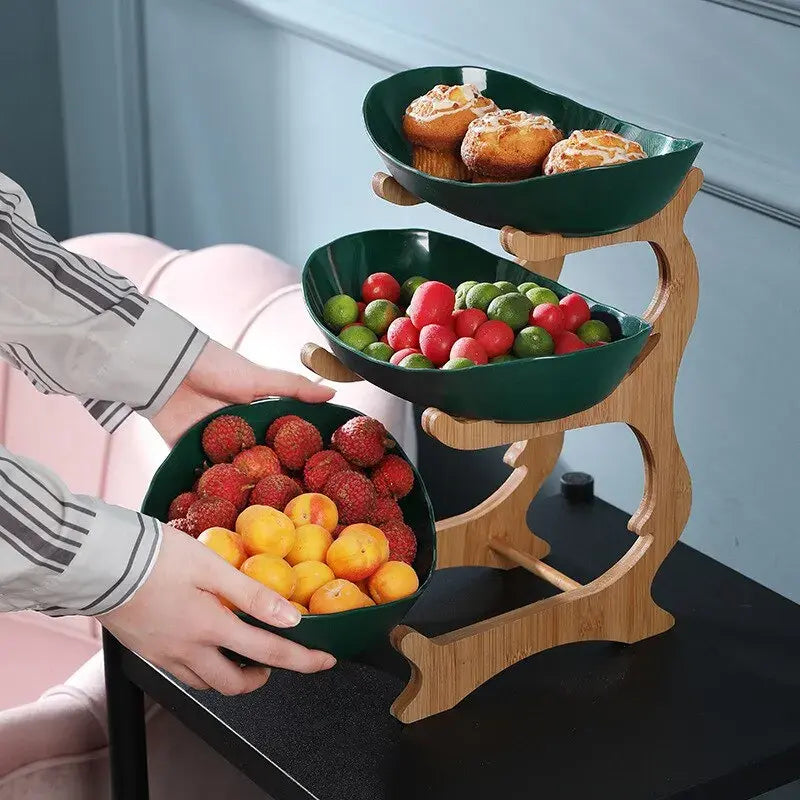 Three-Tier Fruit Bowl Stand