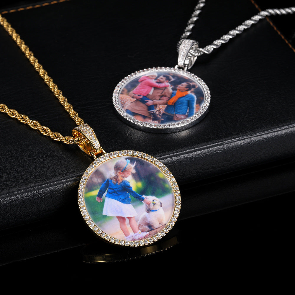 Personalized Iced Photo Pendant