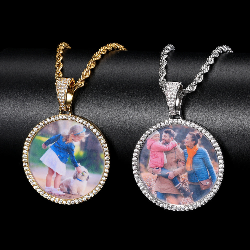 Personalized Iced Photo Pendant