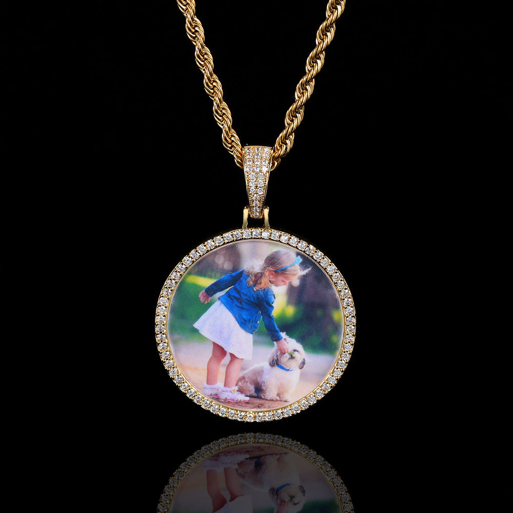 Personalized Iced Photo Pendant