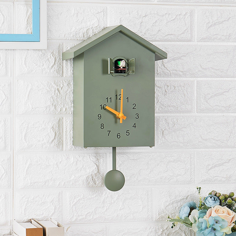 Nordic Birdhouse Wall Clock