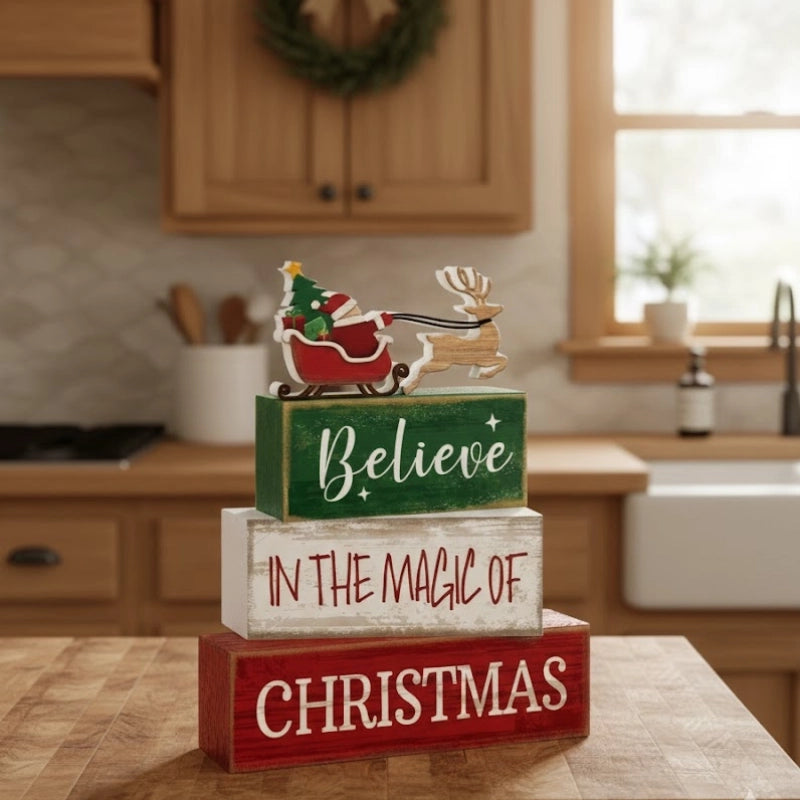 Christmas Wooden Table Decor