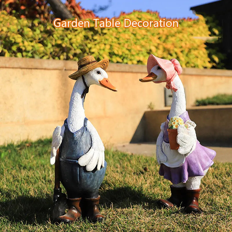 Porch Goose Garden Statue