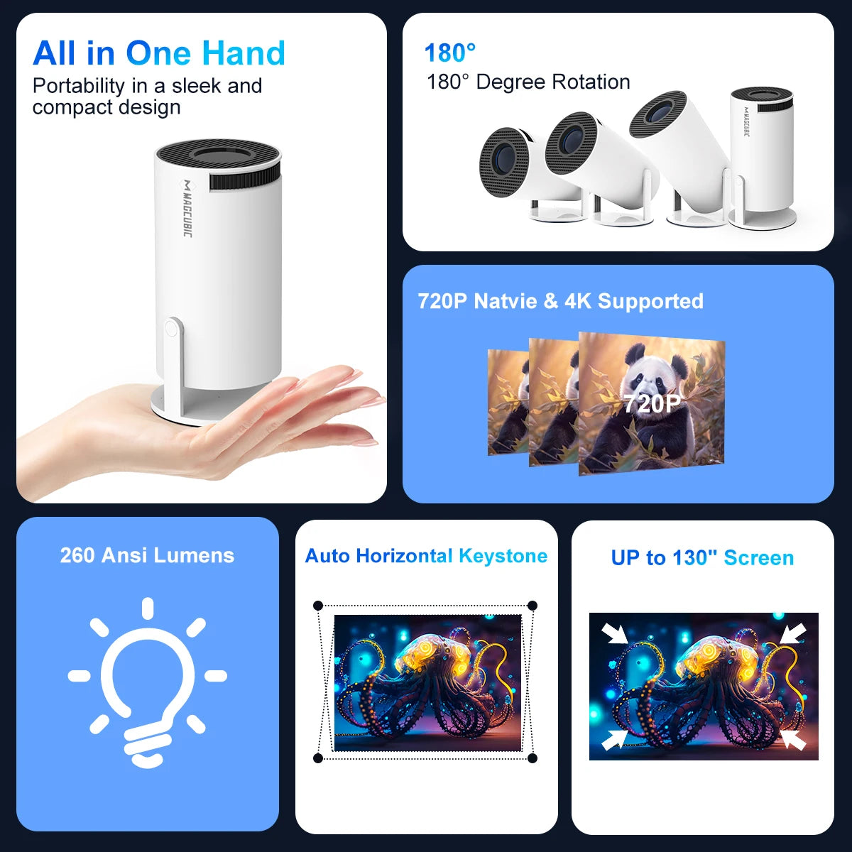 Mini Smart Portable Projector