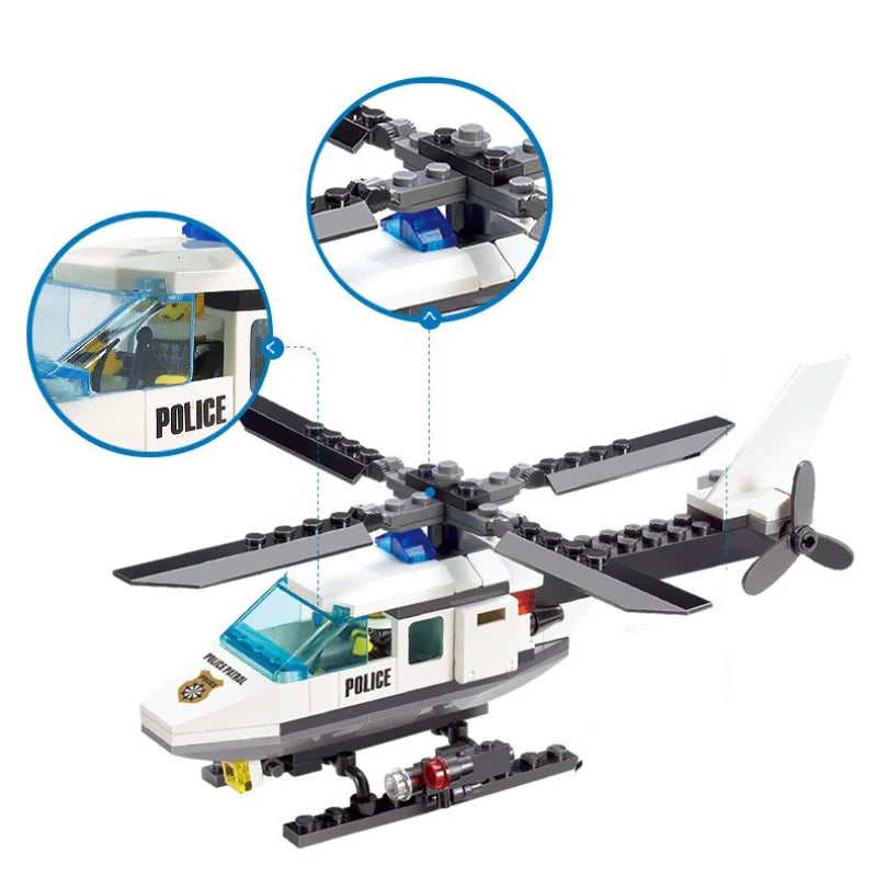 PoliceHeli™ Building Blocks Set
