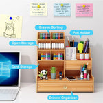Wooden Desk Organizer Set