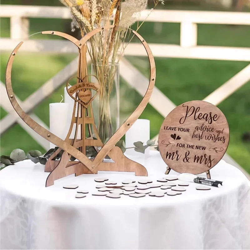 Rustic Heart Frame Guest Book