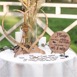 Rustic Heart Frame Guest Book