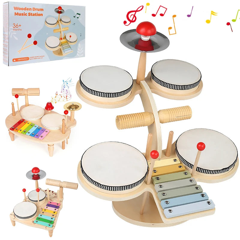 Wooden Kids Drum Collection