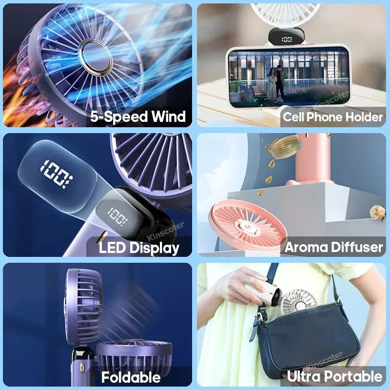 Portable Handheld Rechargeable Fan