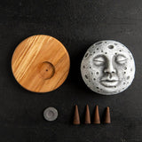 Moon Face Incense Burner