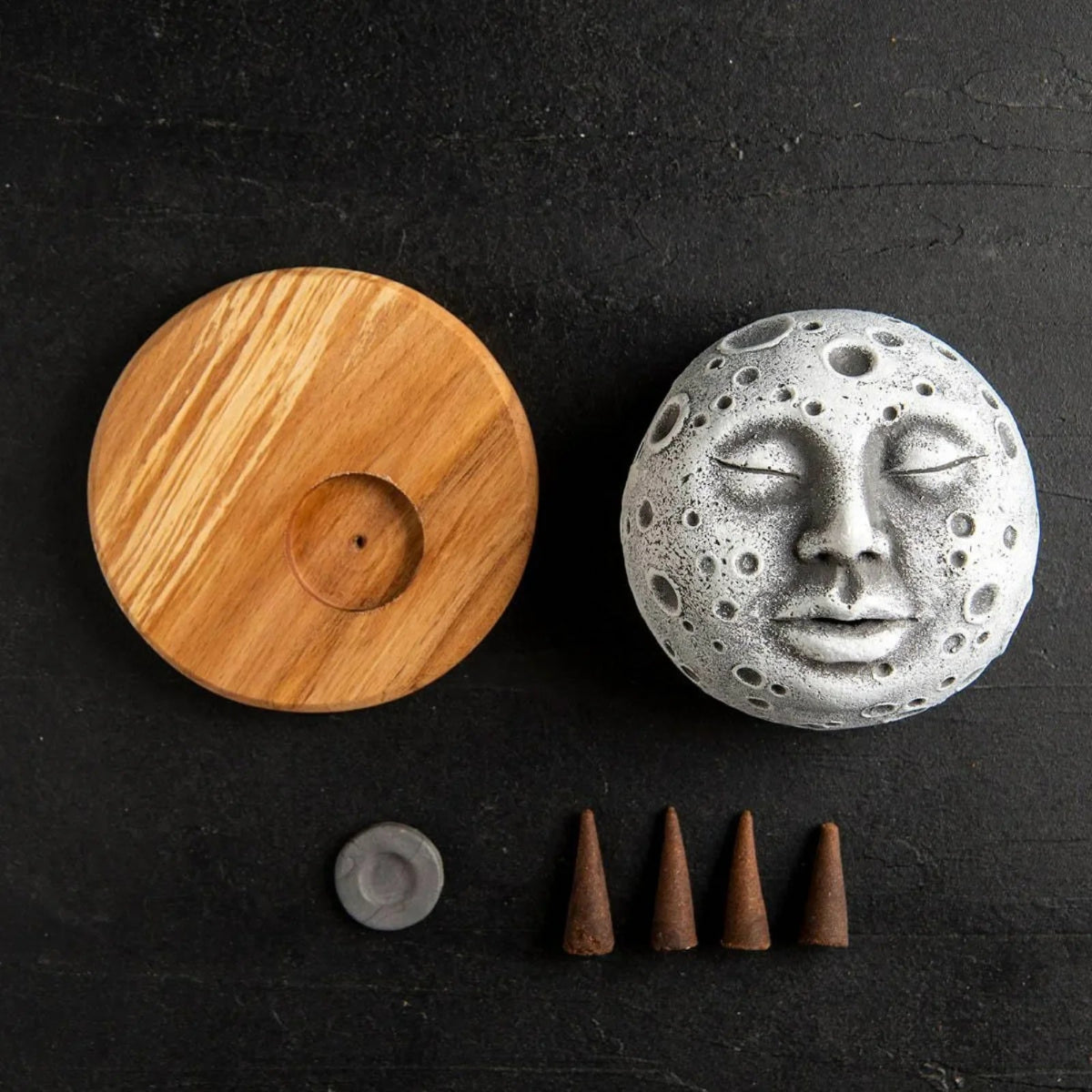 Moon Face Incense Burner