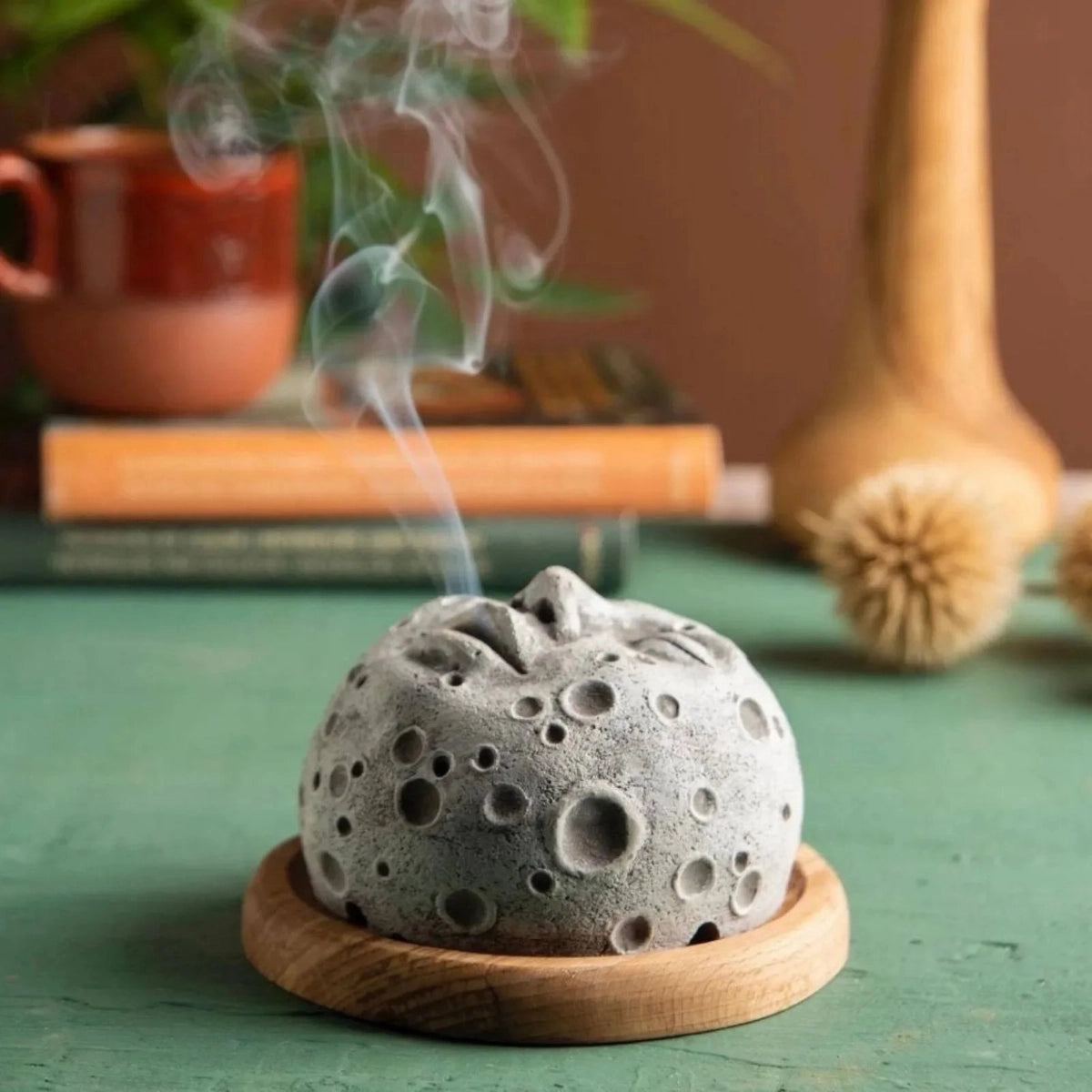 Moon Face Incense Burner