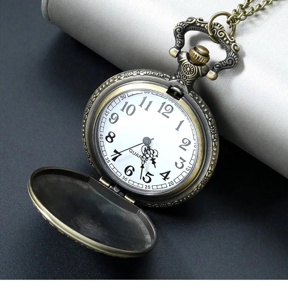 Anime Skull Pocket Watch Necklace