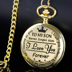 Engraved Pocket Watch for Son
