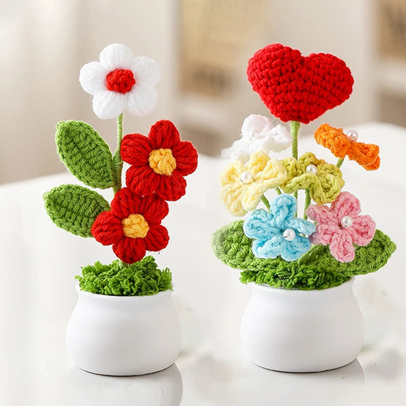 Crochet Flower Potted Plant