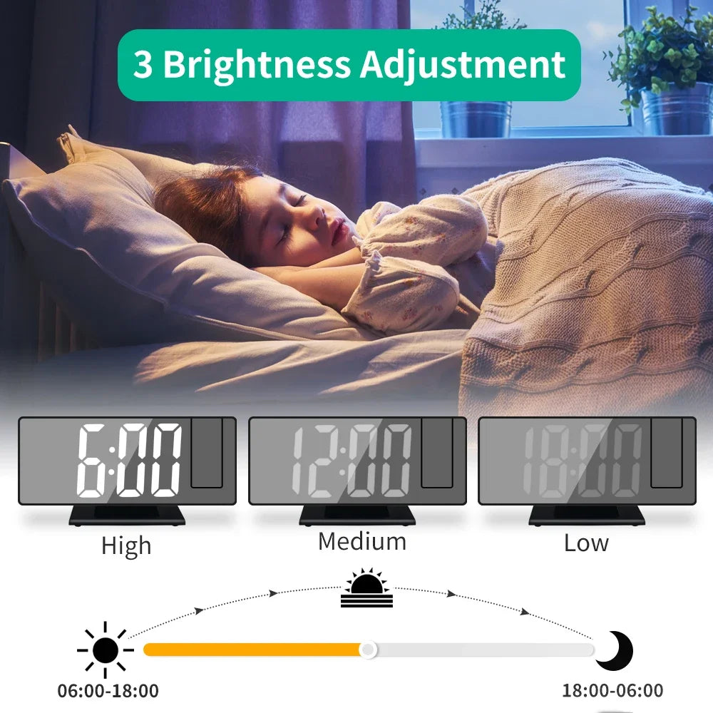 Projection LED Alarm Clock