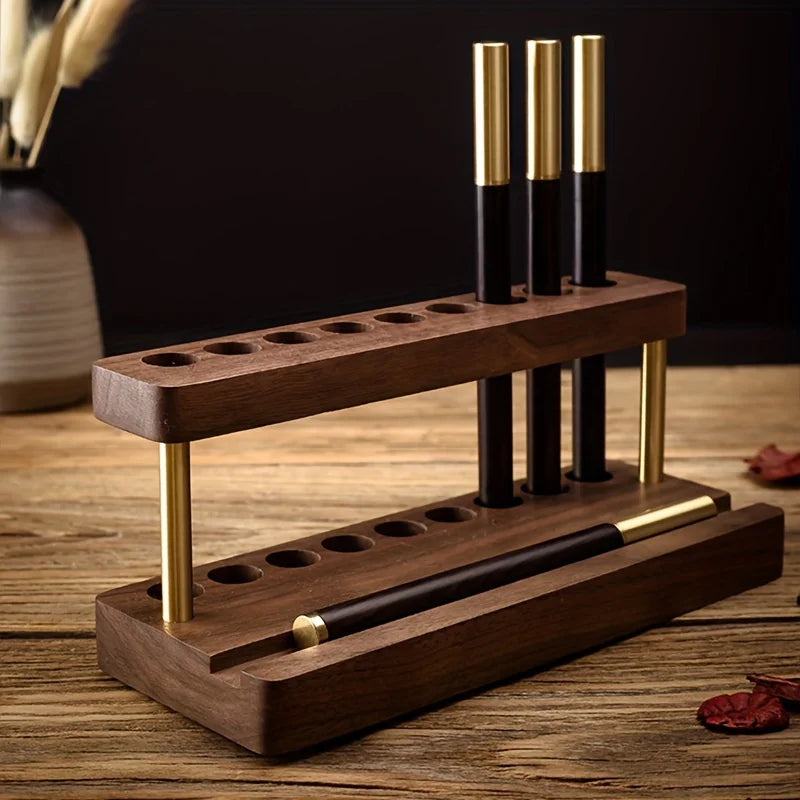 Wooden Pen and Phone Organizer