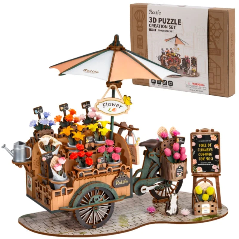 Rolife Flower Cart Puzzle