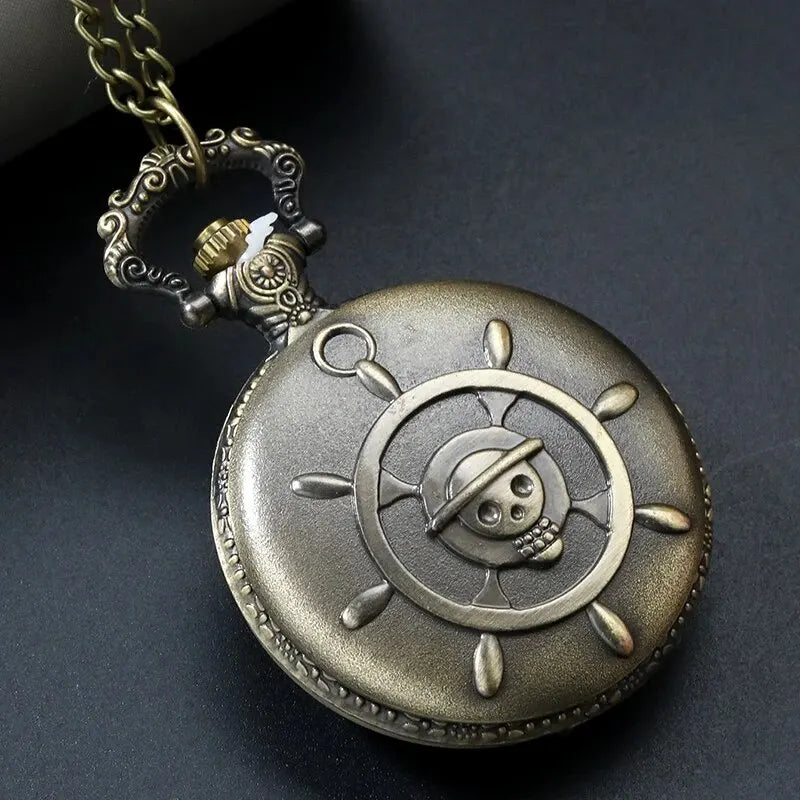 Anime Skull Pocket Watch Necklace