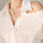 Dainty Red Heart Necklace