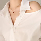 Dainty Red Heart Necklace